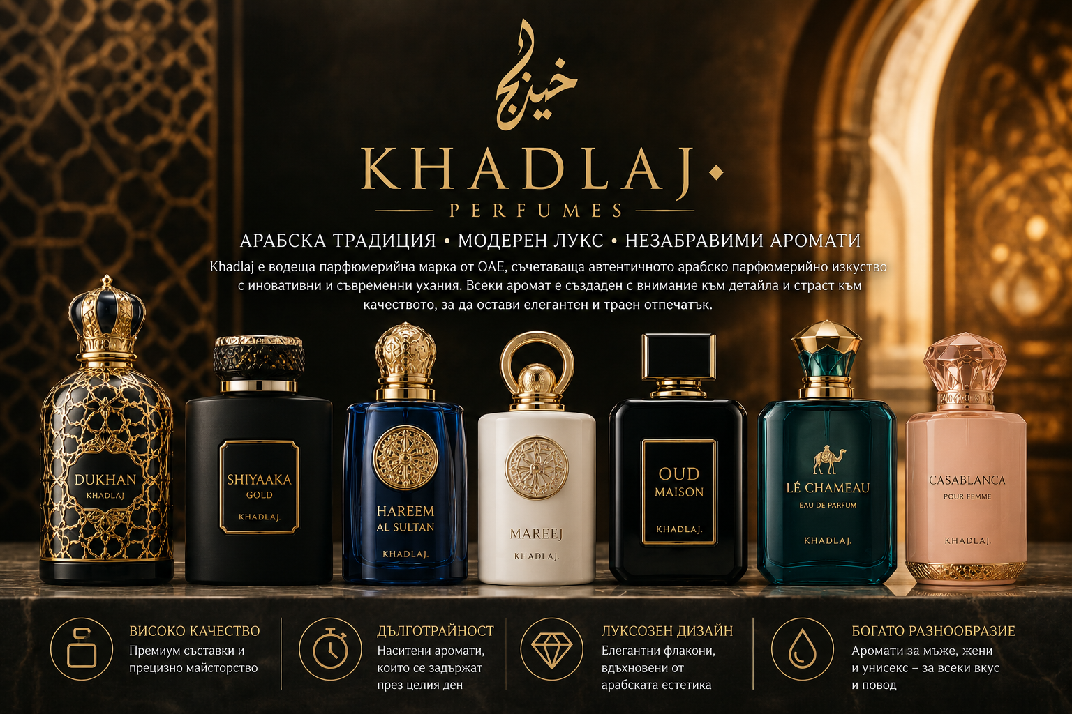Луксозни парфюми Khadlaj с арабски мотиви